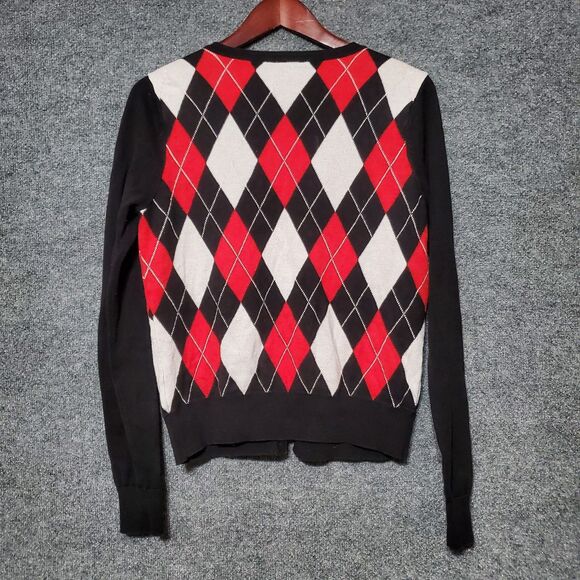 DC Comics Harley Quinn Checkerboard Cardigan Sweater Juniors L Costume Cosplay - Picture 4 of 10